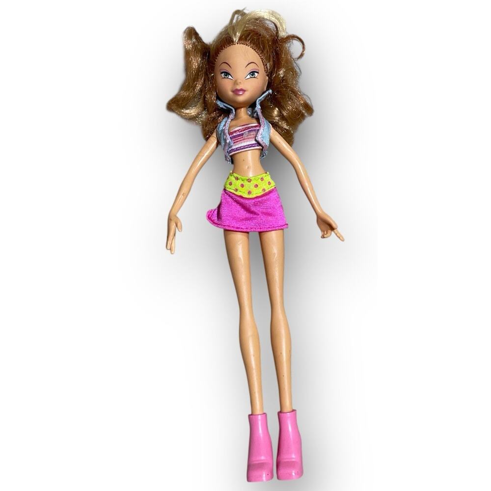 Winx Club Flutter Magic Flora Doll WORKING Mattel 2006‎ No Wings